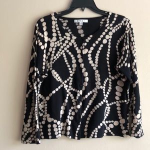CAbi String of Pearls Button Down Cardigan Sz M